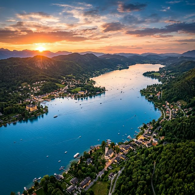 Drohnenaufnahme Kärnten See